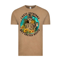 Vintage Coffee I Hate Everyone But Coffee Helps Vintage Tee - FaDigitalArtStudio