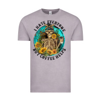 Vintage Zinc I Hate Everyone But Coffee Helps Vintage Tee - FaDigitalArtStudio