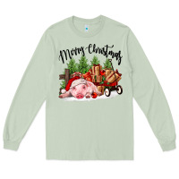 Matcha merry christmas pig Long Sleeve Tee - FaDigitalArtStudio