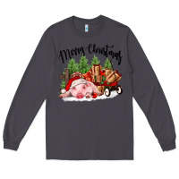 Smoke merry christmas pig Long Sleeve Tee - FaDigitalArtStudio