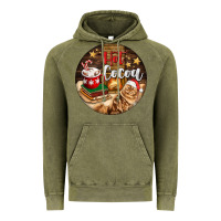 Vintage Olive Hot Cocoa With Cat Vintage Hoodie - FaDigitalArtStudio