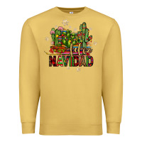Antique Gold feliz navidad cactus Premium Sweatshirt - JahusDesignShop