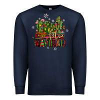 Navy feliz navidad cactus Premium Sweatshirt - JahusDesignShop
