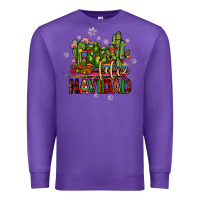Purple feliz navidad cactus Premium Sweatshirt - JahusDesignShop
