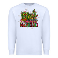 White feliz navidad cactus Premium Sweatshirt - JahusDesignShop