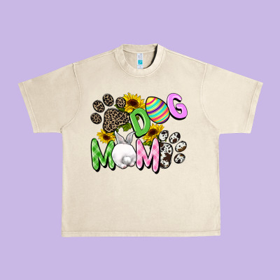 Dog Mom Easter Mother's Day Urban Heavy Tee Designed By Fadigitalartstudio
