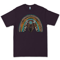 Plum western rainbow with bison Premium Tee - RanaPortraitStore