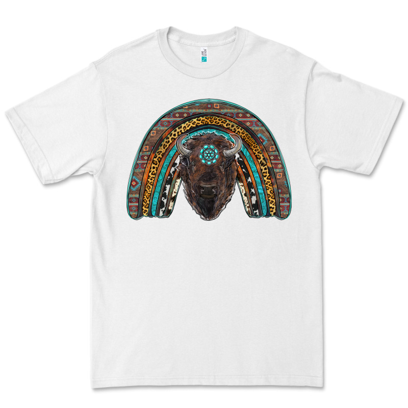 Western Rainbow With Bison Premium Tee by RanaPortraitStore | Teevron