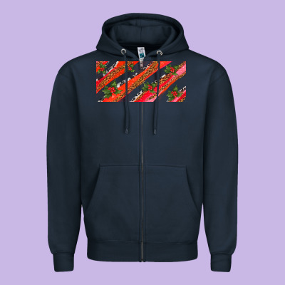 Leopar And Cowhide With Mistletoe Zipper Hoodie Designed By Adodesignshop