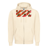 Sandshell leopar and cowhide with mistletoe Zipper Hoodie - AdoDesignShop