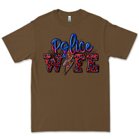 Cacao police wife with lightning bolt Premium Tee - CowGirlArtShop