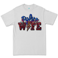 Dove Grey police wife with lightning bolt Premium Tee - CowGirlArtShop