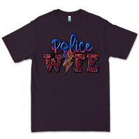 Plum police wife with lightning bolt Premium Tee - CowGirlArtShop