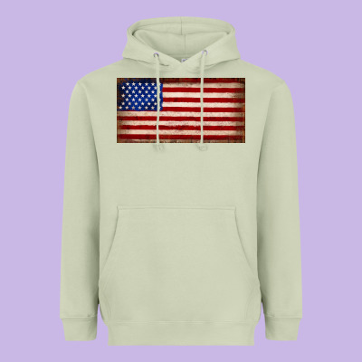 American Flag Heavyweight Hoodie Designed By Jahusdesignshop