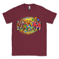 Burgundy autism mom Classic Tee - CowGirlArtShop