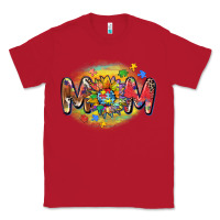 Red autism mom Classic Tee - CowGirlArtShop