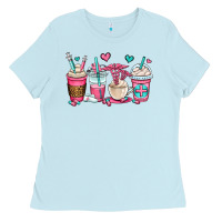 Baby Blue nurse coffee cups Ladies Tee - OliviaCreatesArt