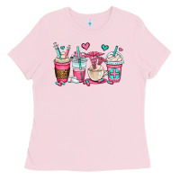 Bubblegum Pink nurse coffee cups Ladies Tee - OliviaCreatesArt