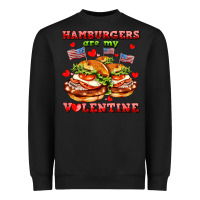 Black hamburger are my valentine Heavyweight Sweatshirt - AdoDesignShop