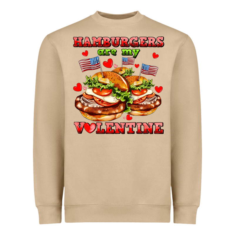 Hamburger Are My Valentine Heavyweight Sweatshirt by AdoDesignShop | Teevron
