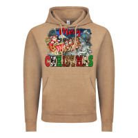 Vintage Coffee Merry Christmas Santa Sleigh Vintage Hoodie - FaDigitalArtStudio