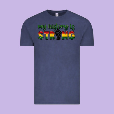 My History Is Strong Vintage Tee Designed By Fadigitalartstudio
