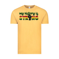 Vintage Mustard My history is strong Vintage Tee - FaDigitalArtStudio