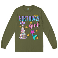 Army Green birthday girl Long Sleeve Tee - BundleAndBundleShop