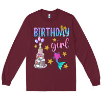 Burgundy birthday girl Long Sleeve Tee - BundleAndBundleShop