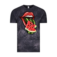 Cloud Black Watermelon Tongue Vintage Tee - Jasminsmagicworld