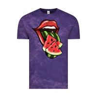 Cloud Purple Watermelon Tongue Vintage Tee - Jasminsmagicworld