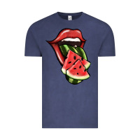 Vintage Denim Watermelon Tongue Vintage Tee - Jasminsmagicworld