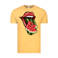 Vintage Mustard Watermelon Tongue Vintage Tee - Jasminsmagicworld
