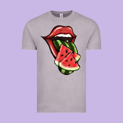 Watermelon Tongue Vintage Tee Designed By Jasminsmagicworld