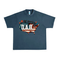 Midnight Navy All american dad Urban Heavy Tee - FaDigitalArtStudio
