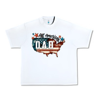 White All american dad Urban Heavy Tee - FaDigitalArtStudio