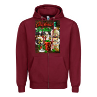 Burgundy christmas cocktail martini  air freshener Zipper Hoodie - AdoDesignShop