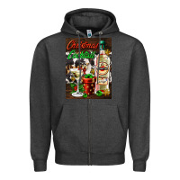 Charcoal Heather christmas cocktail martini  air freshener Zipper Hoodie - AdoDesignShop