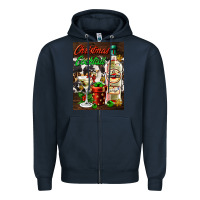 Navy christmas cocktail martini  air freshener Zipper Hoodie - AdoDesignShop