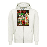 Oatmeal Heather christmas cocktail martini  air freshener Zipper Hoodie - AdoDesignShop