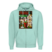 Seafoam christmas cocktail martini  air freshener Zipper Hoodie - AdoDesignShop