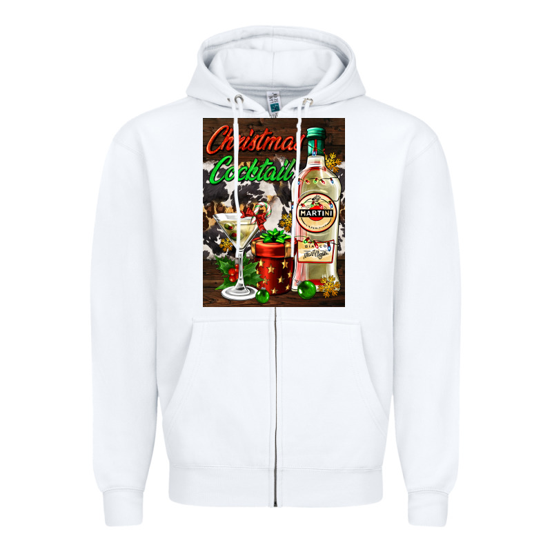 Christmas Cocktail Martini  Air Freshener Zipper Hoodie by AdoDesignShop | Teevron