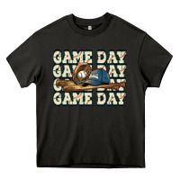 Asphalt game day baseball Heavy Core Tee - HowdyJamesFarm