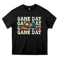 Black game day baseball Heavy Core Tee - HowdyJamesFarm