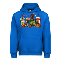Cobalt Christmas coffee cups with Labrador Urban Hoodie - RanaPortraitStore