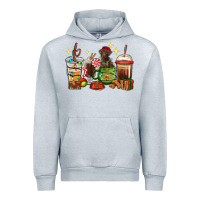 Heather Grey Christmas coffee cups with Labrador Urban Hoodie - RanaPortraitStore