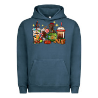 Pigment Midnight Navy Christmas coffee cups with Labrador Urban Hoodie - RanaPortraitStore