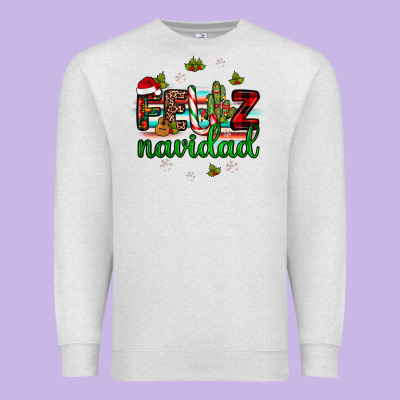 Feliz Navidad Premium Sweatshirt Designed By Jahusdesignshop