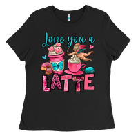 Black love you a latte Ladies Tee - OliviaCreatesArt