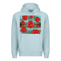 Blue Mist Western Roses Premium Hoodie - LillyAllenDesigns